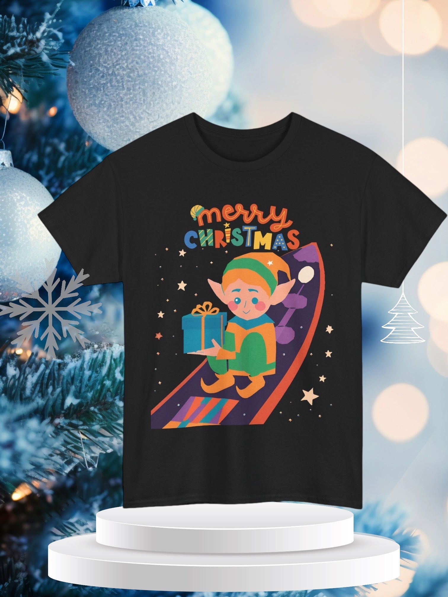 Galaxy Christmas Elf shirtT-Shirt