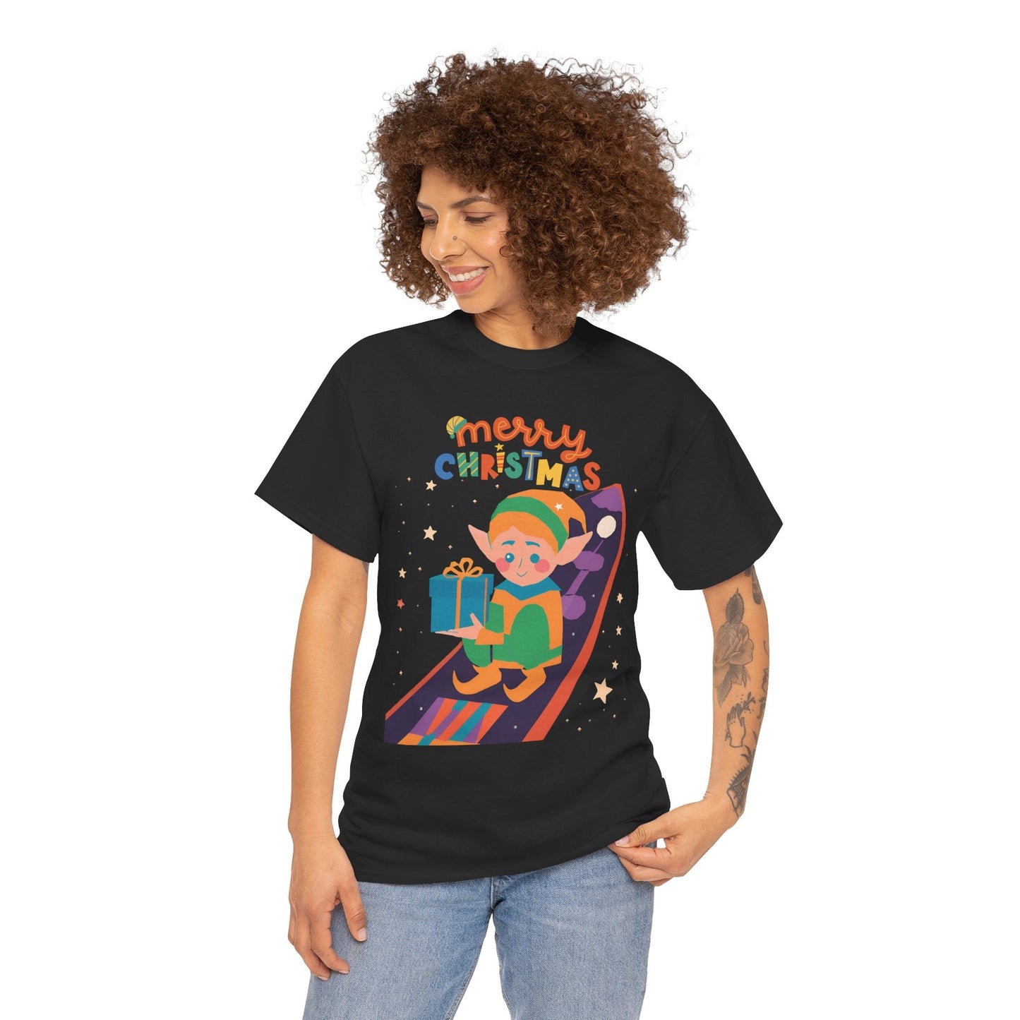 Galaxy Christmas Elf shirtT-Shirt