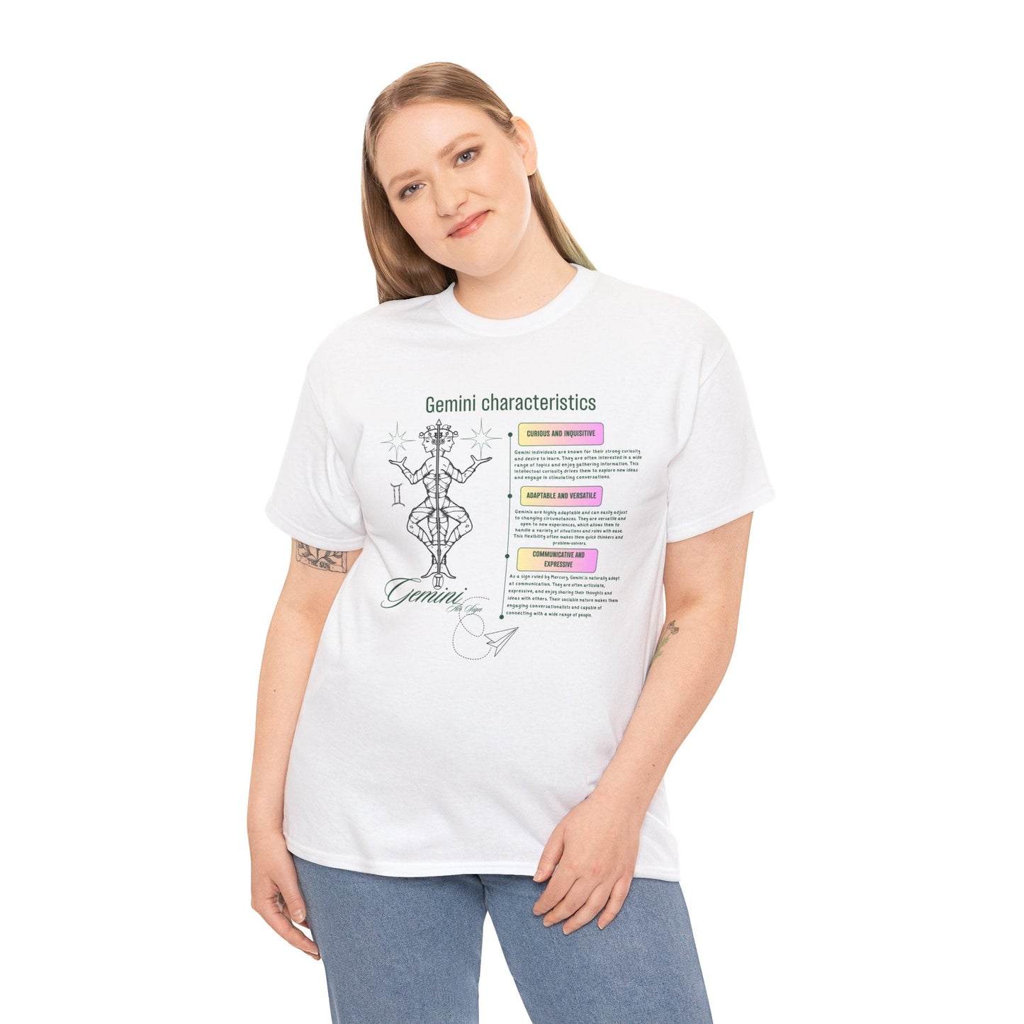 Gemini characteristics zodiac star Graphic Unisex Tee