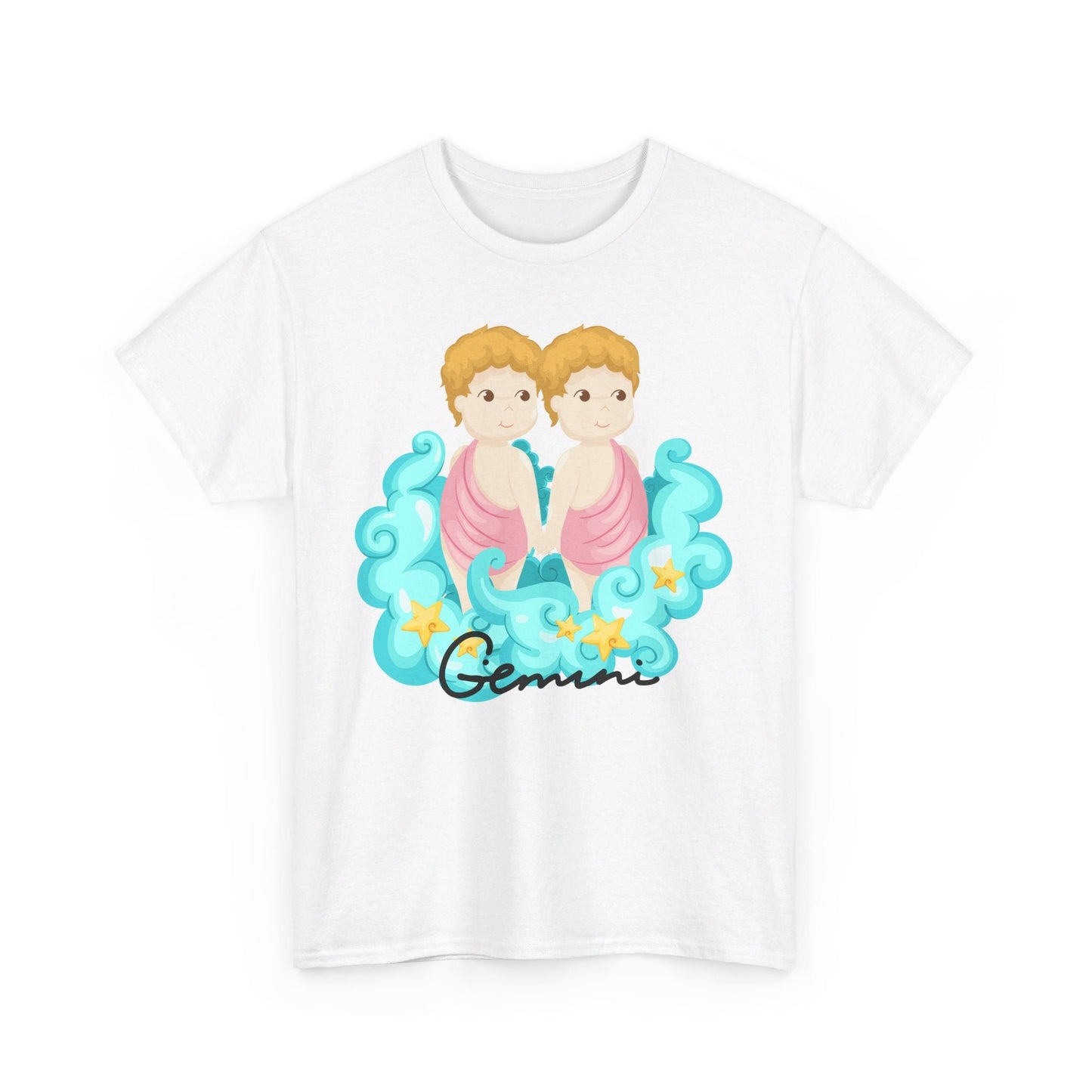 Gemini cute twin babies Zodiac graphic astrology T-shirt