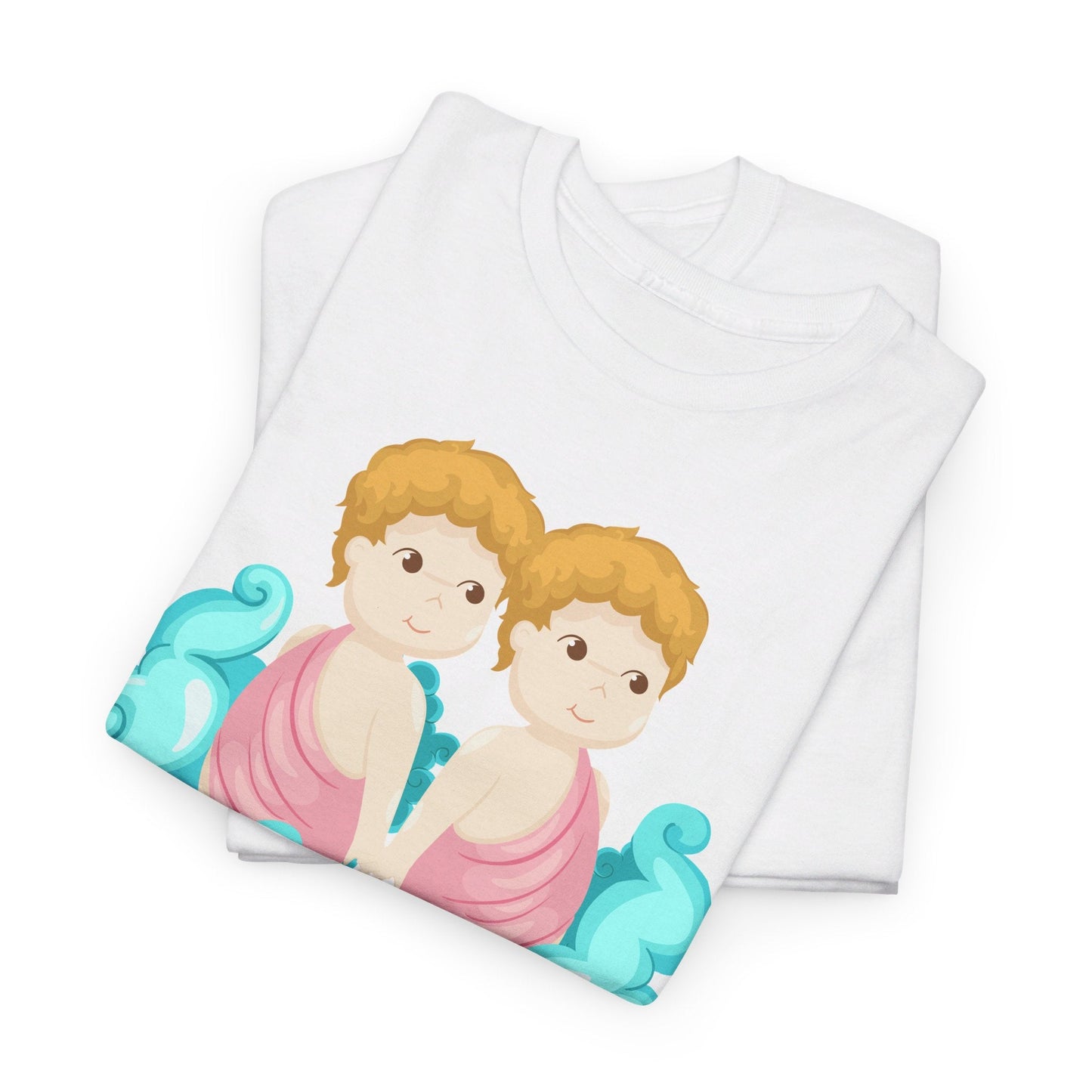 Gemini cute twin babies Zodiac graphic astrology T-shirt