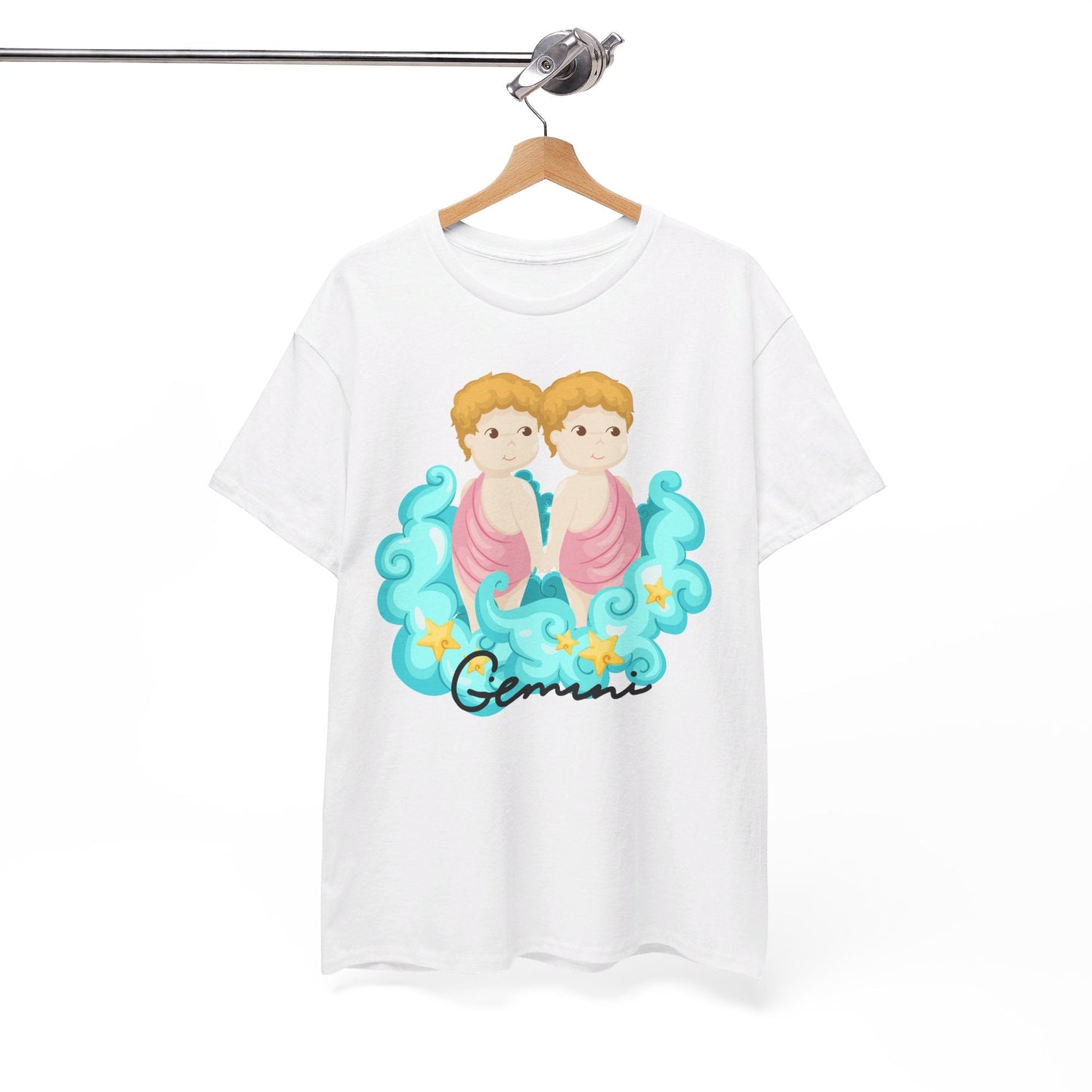 Gemini cute twin babies Zodiac graphic astrology T-shirt