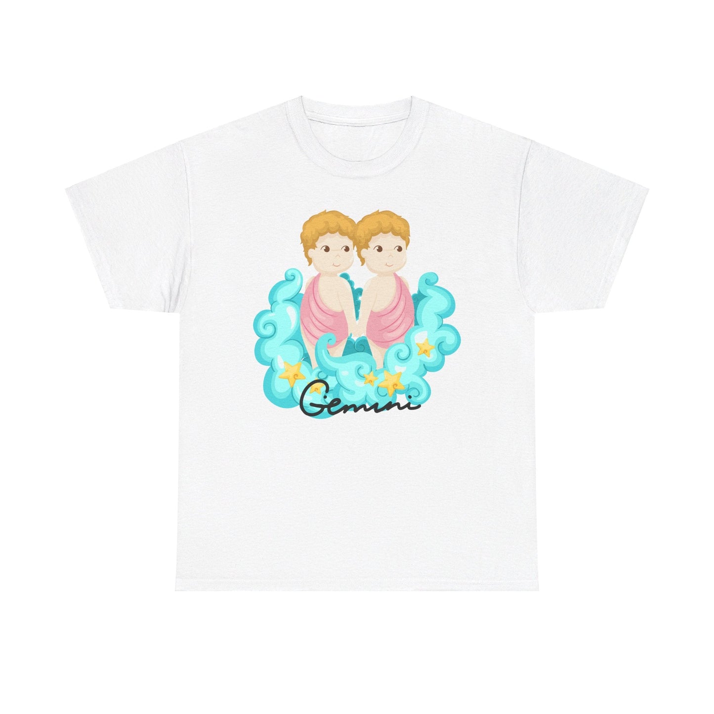 Gemini cute twin babies Zodiac graphic astrology T-shirt