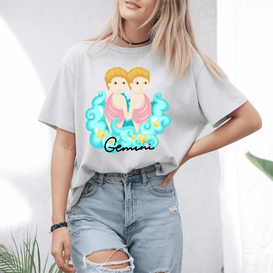 Gemini cute twin babies Zodiac T-shirtT-Shirt