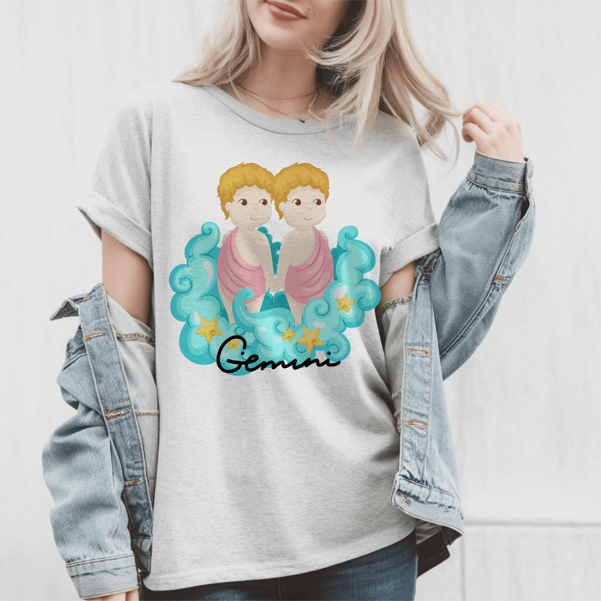 Gemini cute twin babies Zodiac T-shirtT-Shirt