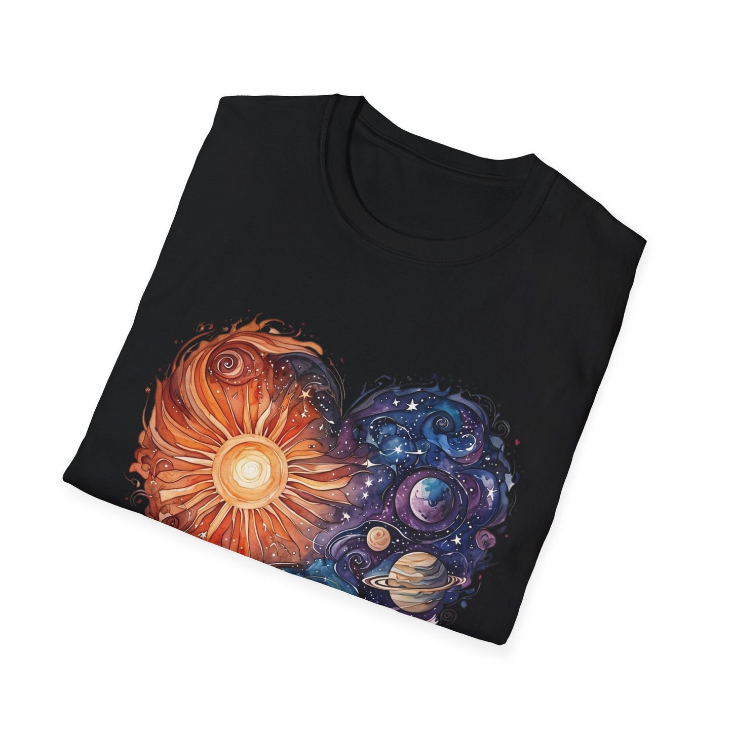 Heart illustration Day and Night T-Shirt