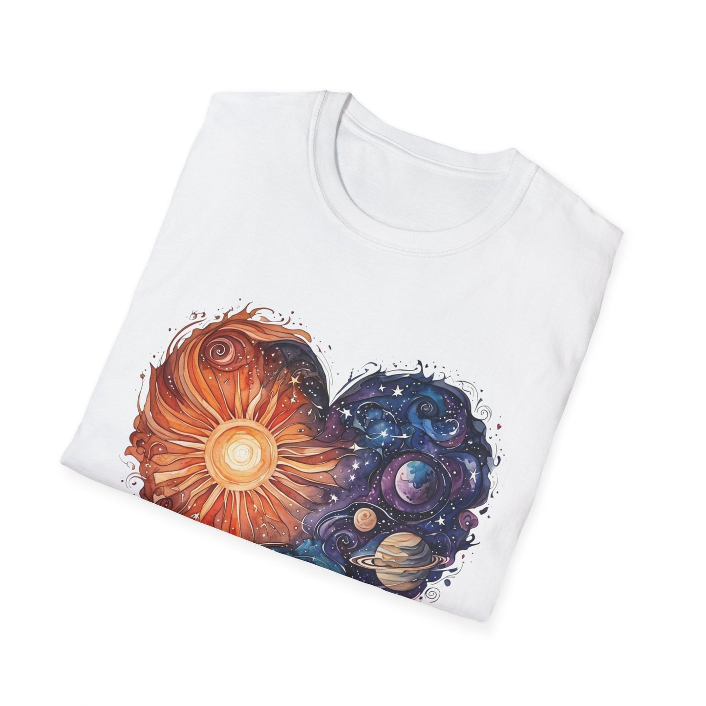 Heart illustration Day and Night T-Shirt