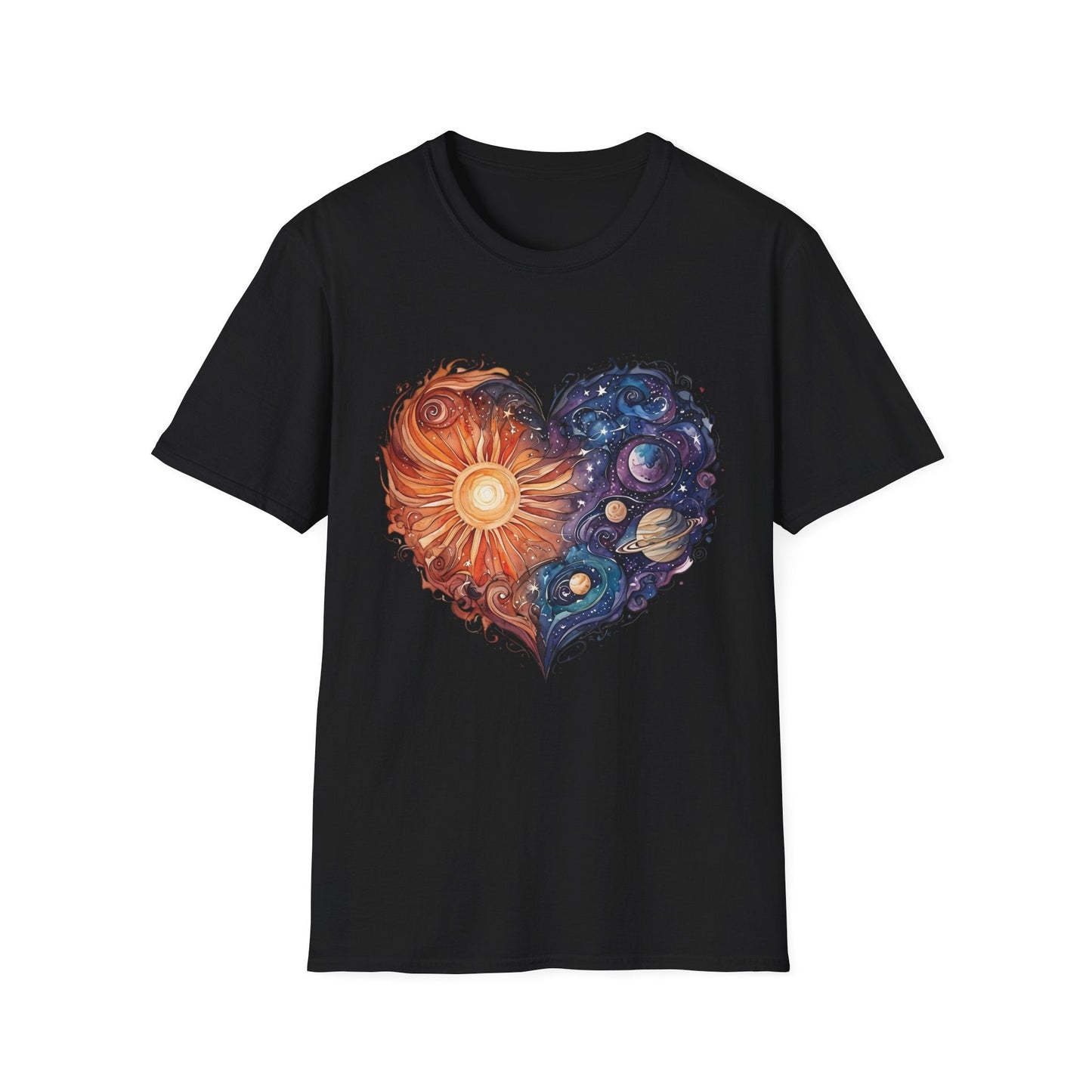 Heart illustration Day and Night T-Shirt