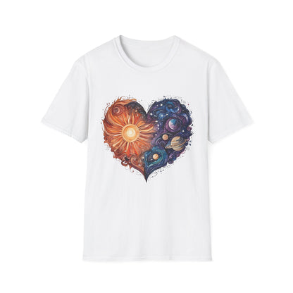 Heart illustration Day and Night T-Shirt