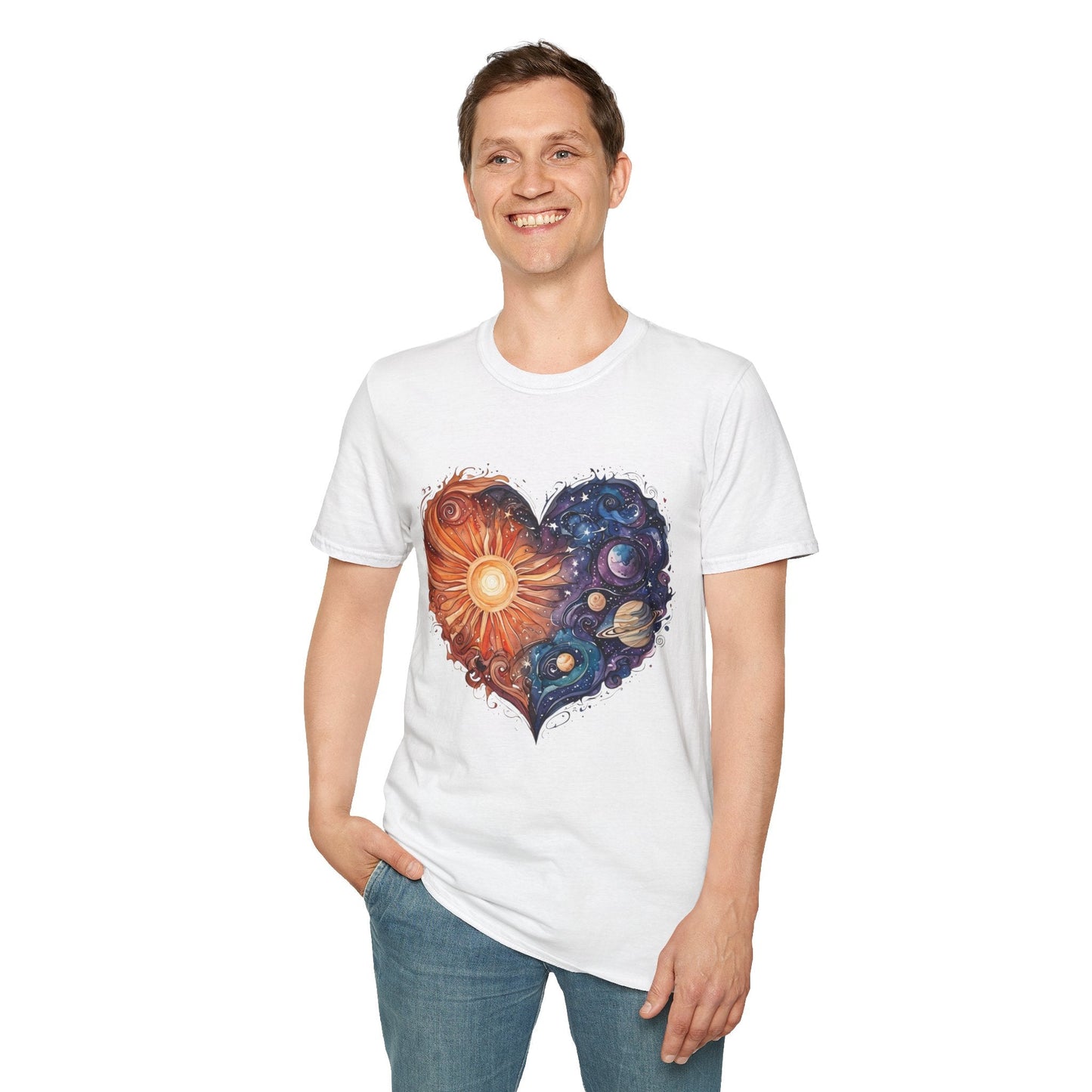 Heart illustration Day and Night T-Shirt