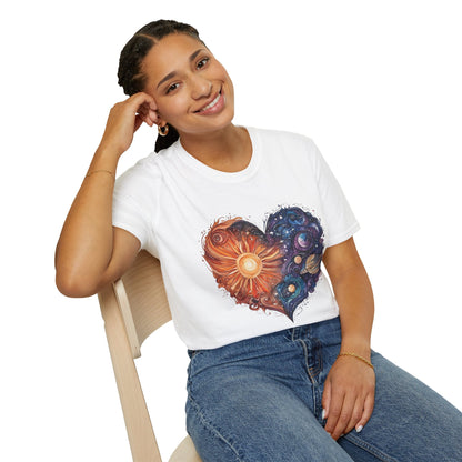 Heart illustration Day and Night T-Shirt