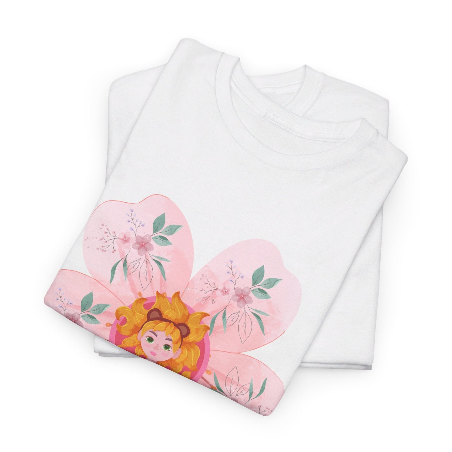 Leo zodiac cute girl cotton tee