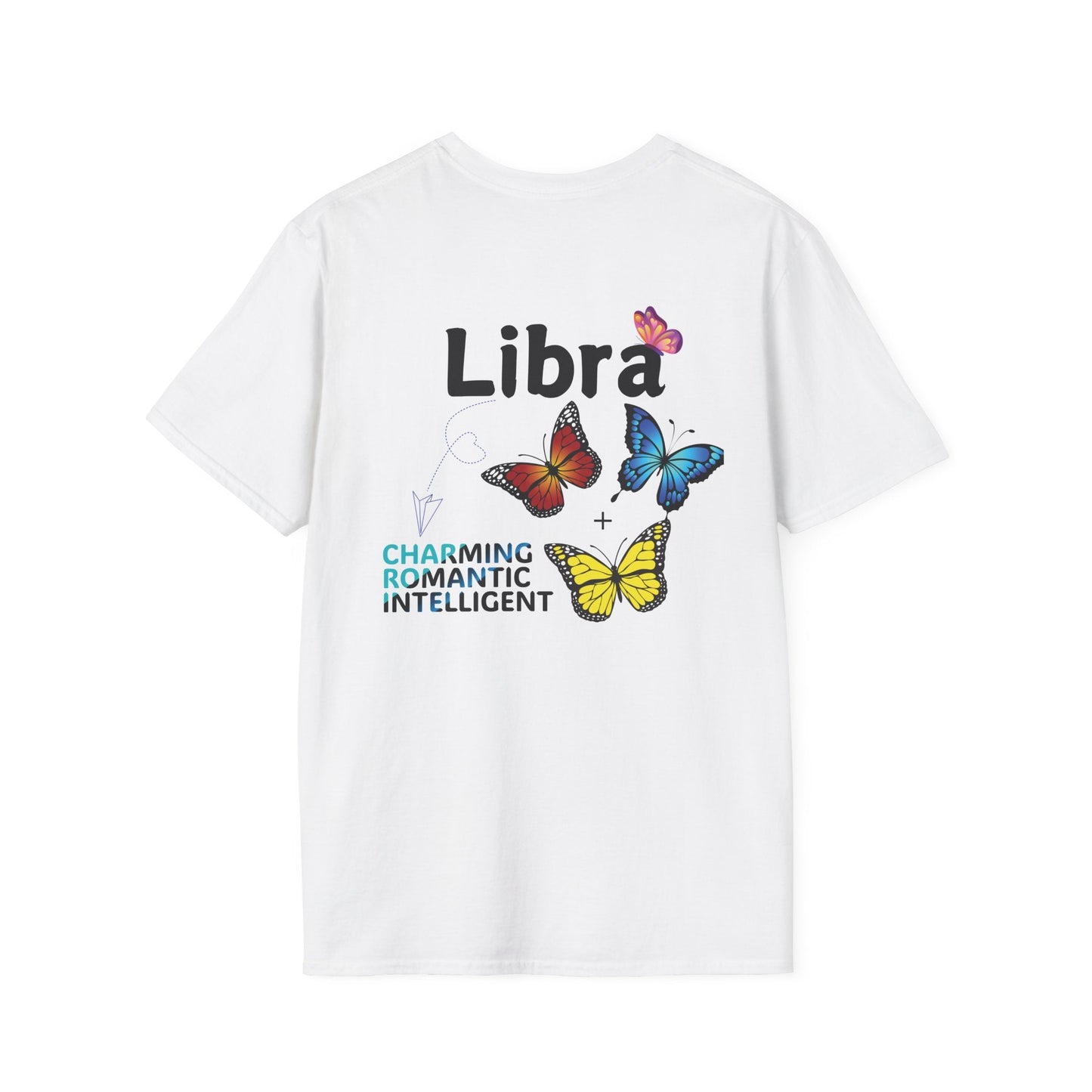 Libra Zodiac print on the back Cotton T-Shirt