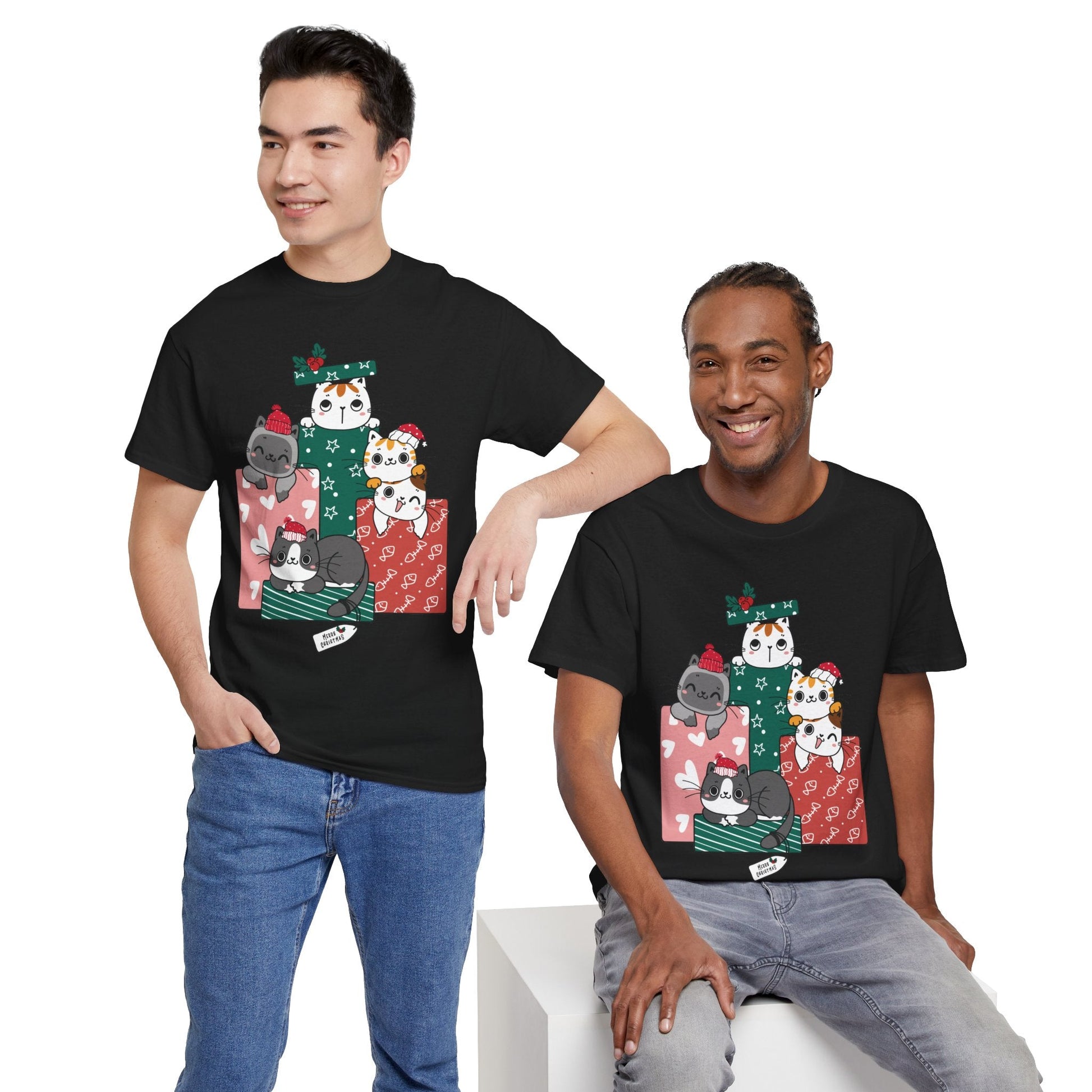 Merry Christmas Cats in Gift box ShirtT-Shirt