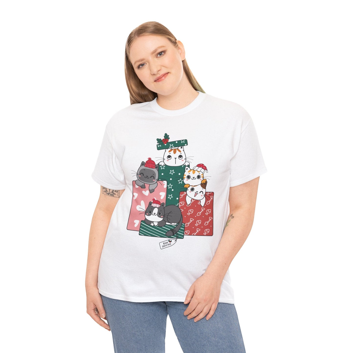 Merry Christmas Cats in Gift box ShirtT-Shirt