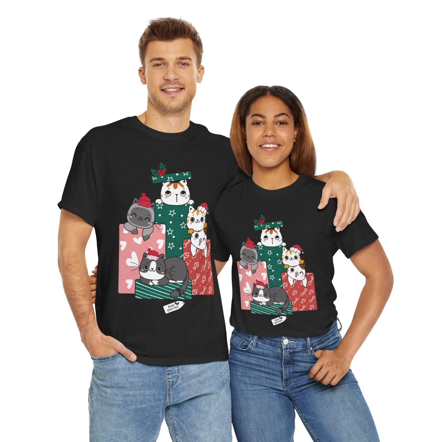 Merry Christmas Cats in Gift box ShirtT-Shirt