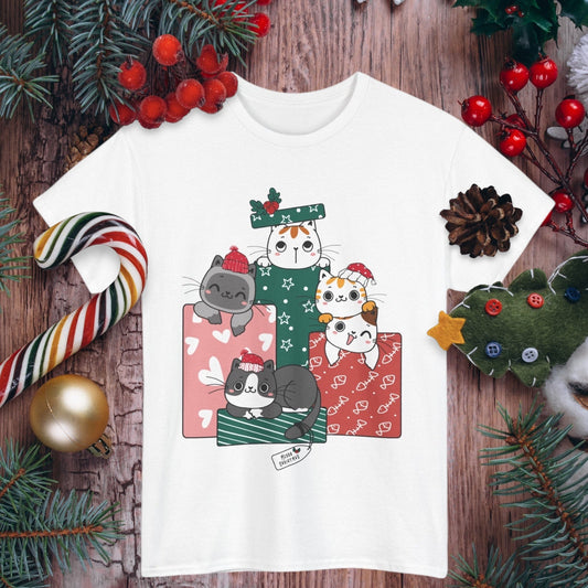 Merry Christmas Cats in Gift box ShirtT-Shirt