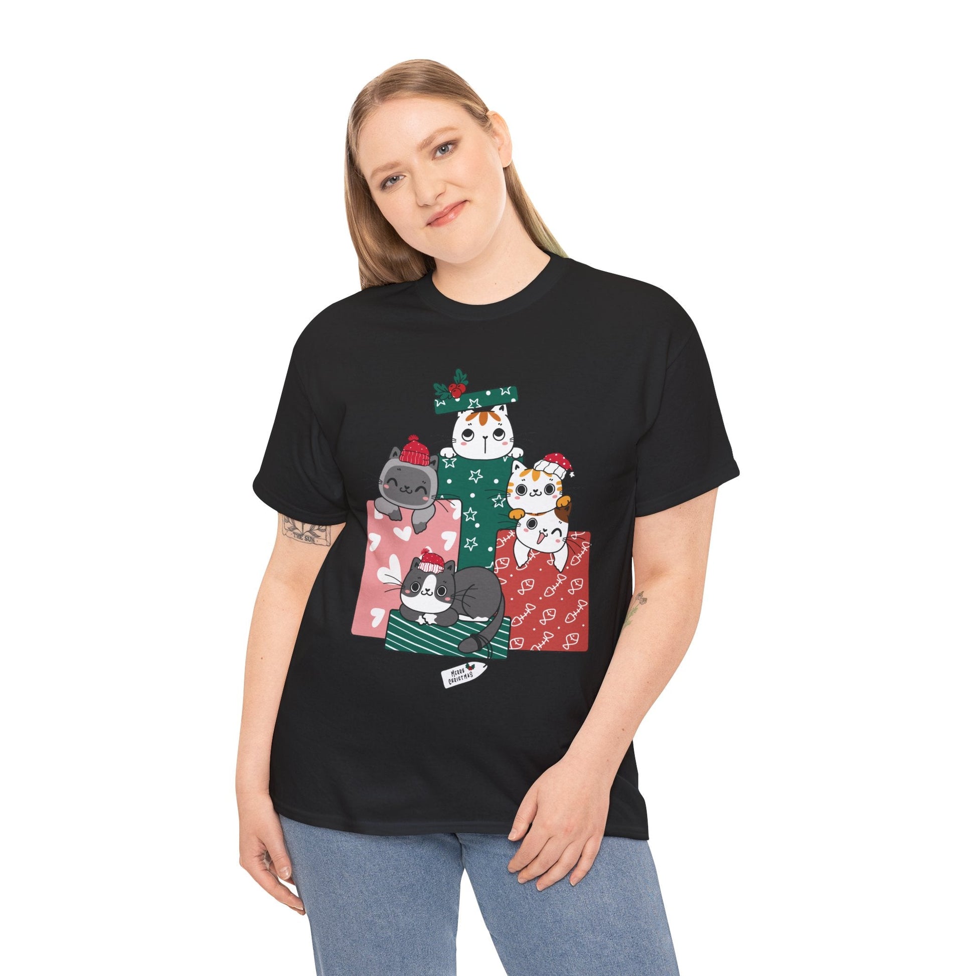 Merry Christmas Cats in Gift box ShirtT-Shirt