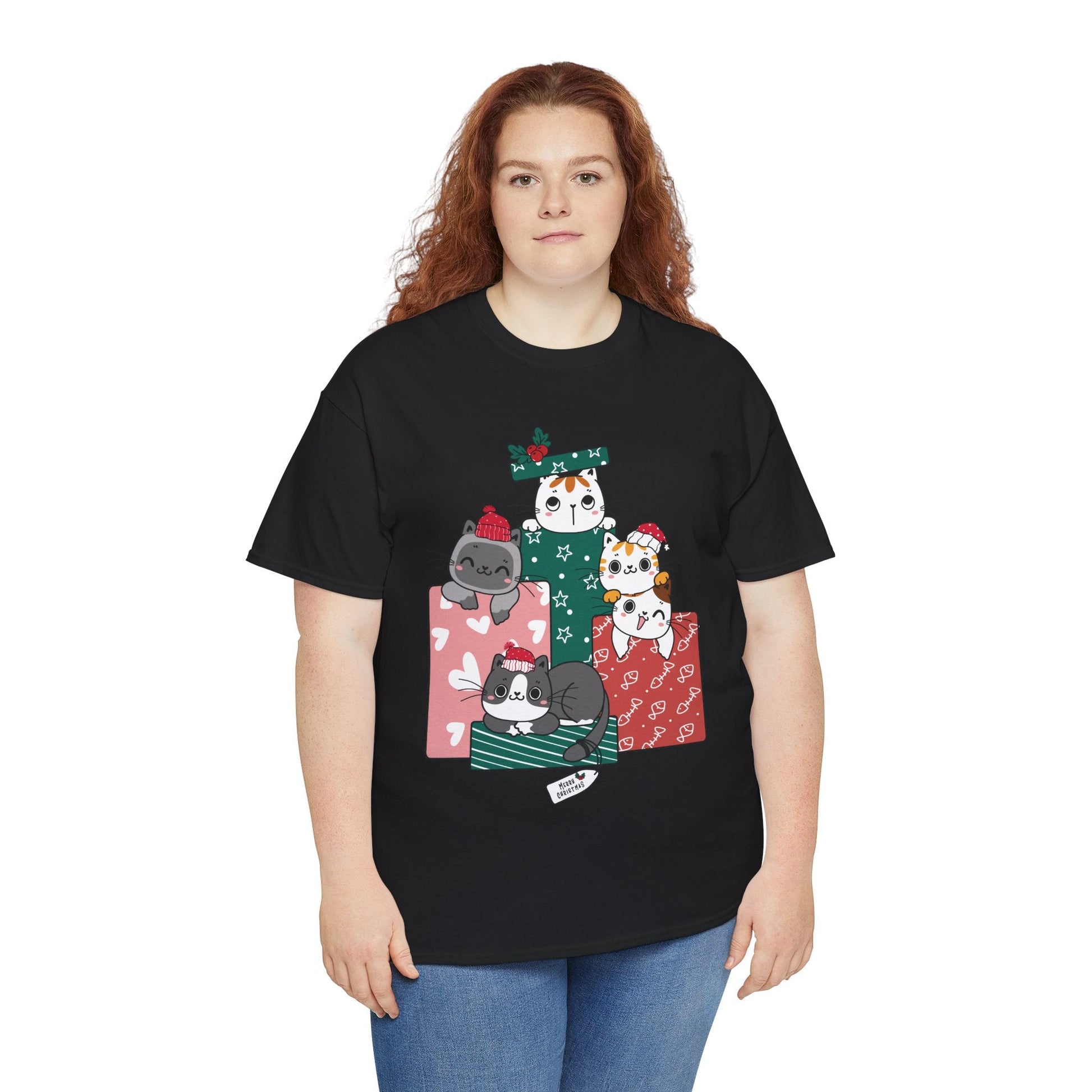 Merry Christmas Cats in Gift box ShirtT-Shirt