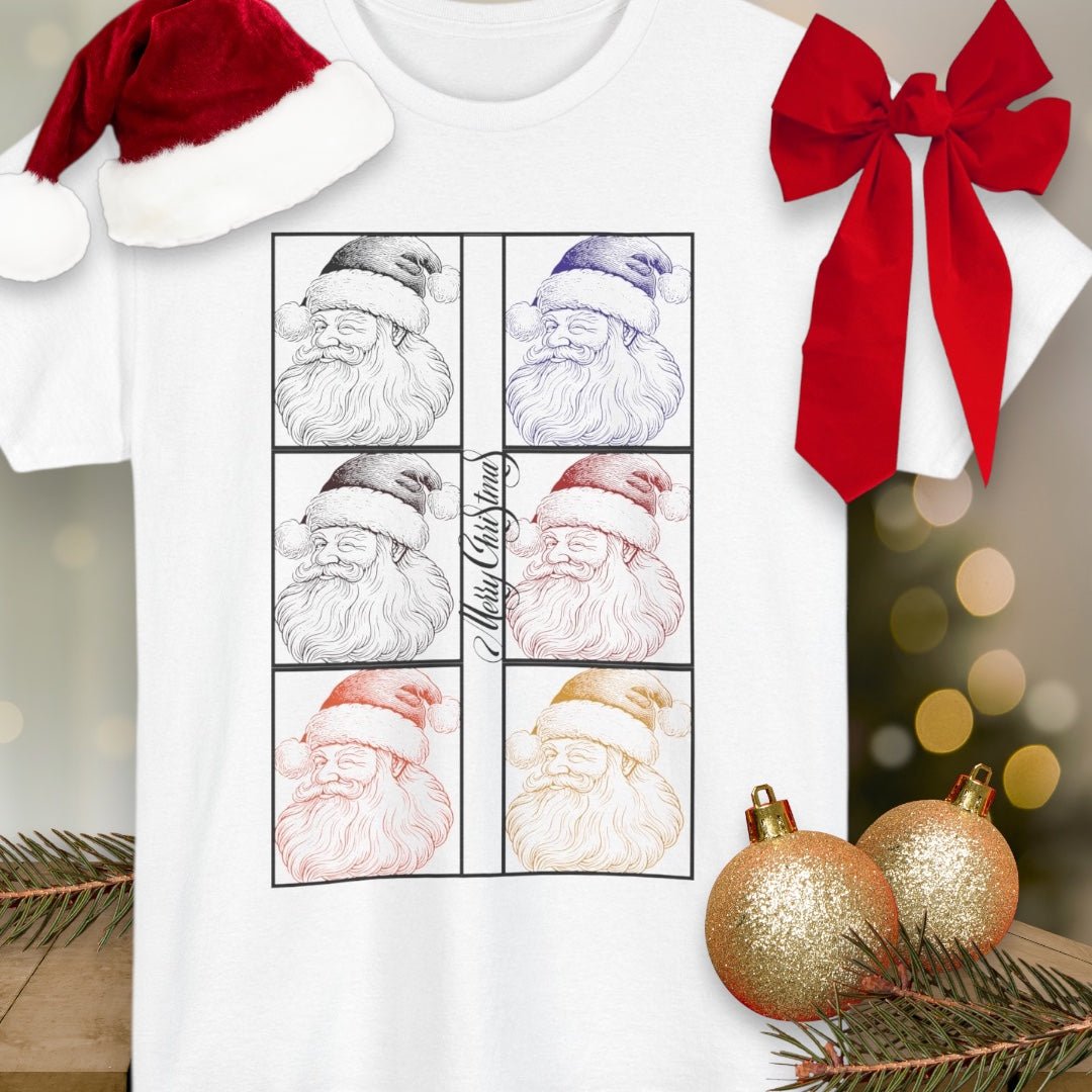 Merry Christmas - Merry Christmas Colorful Santa ShirtT-Shirt