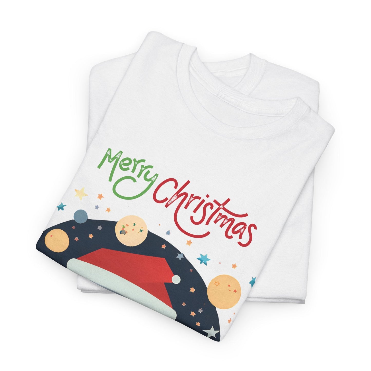 Moon with Santa hat Christmas tree shirtT-Shirt