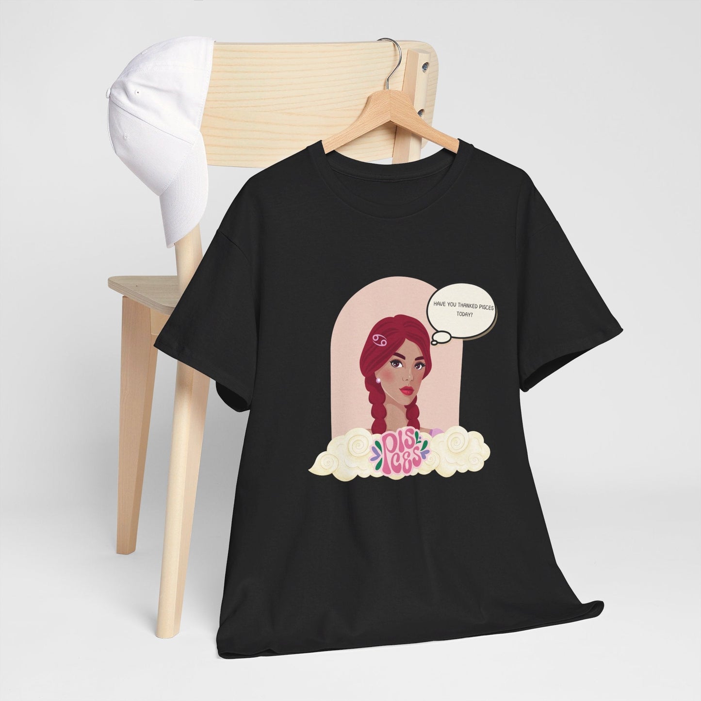 Pisces Woman zodiac comic Cotton Tee