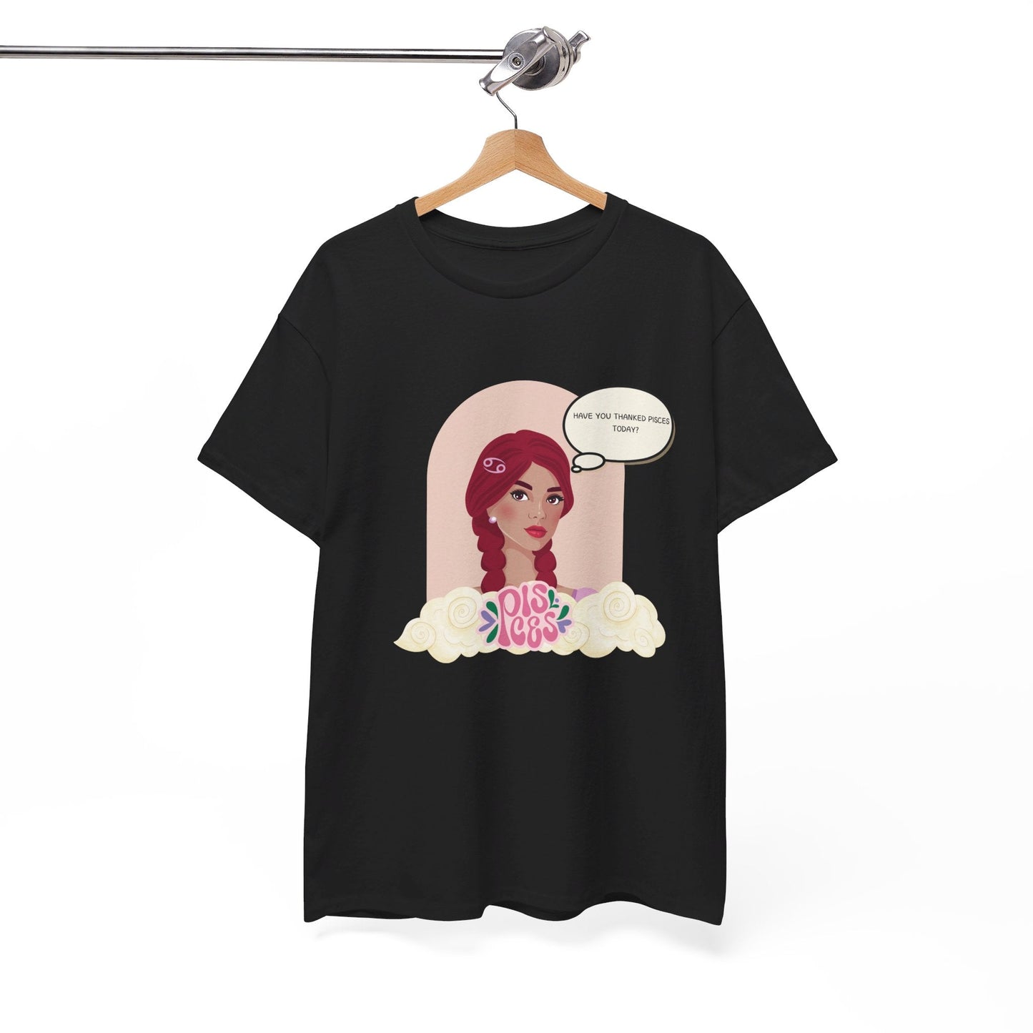 Pisces Woman zodiac comic Cotton Tee