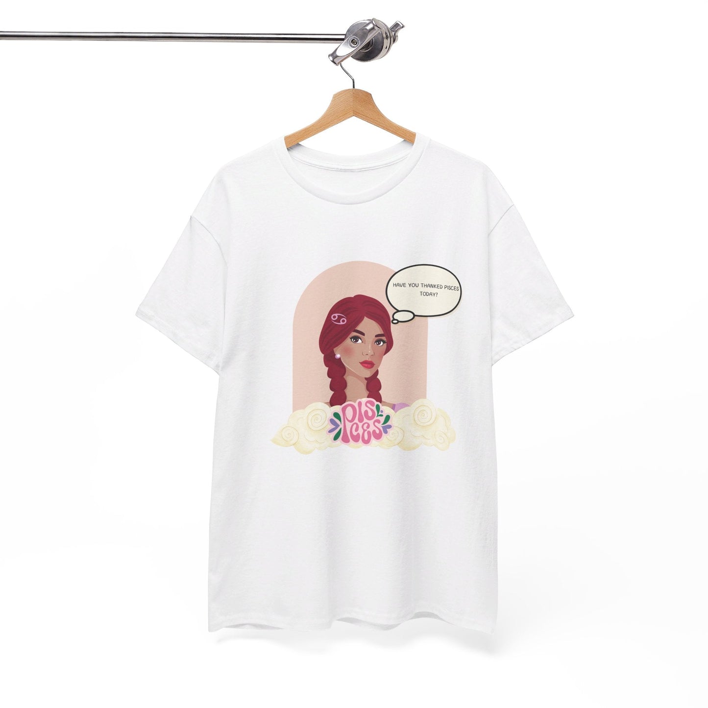 Pisces Woman zodiac comic Cotton Tee