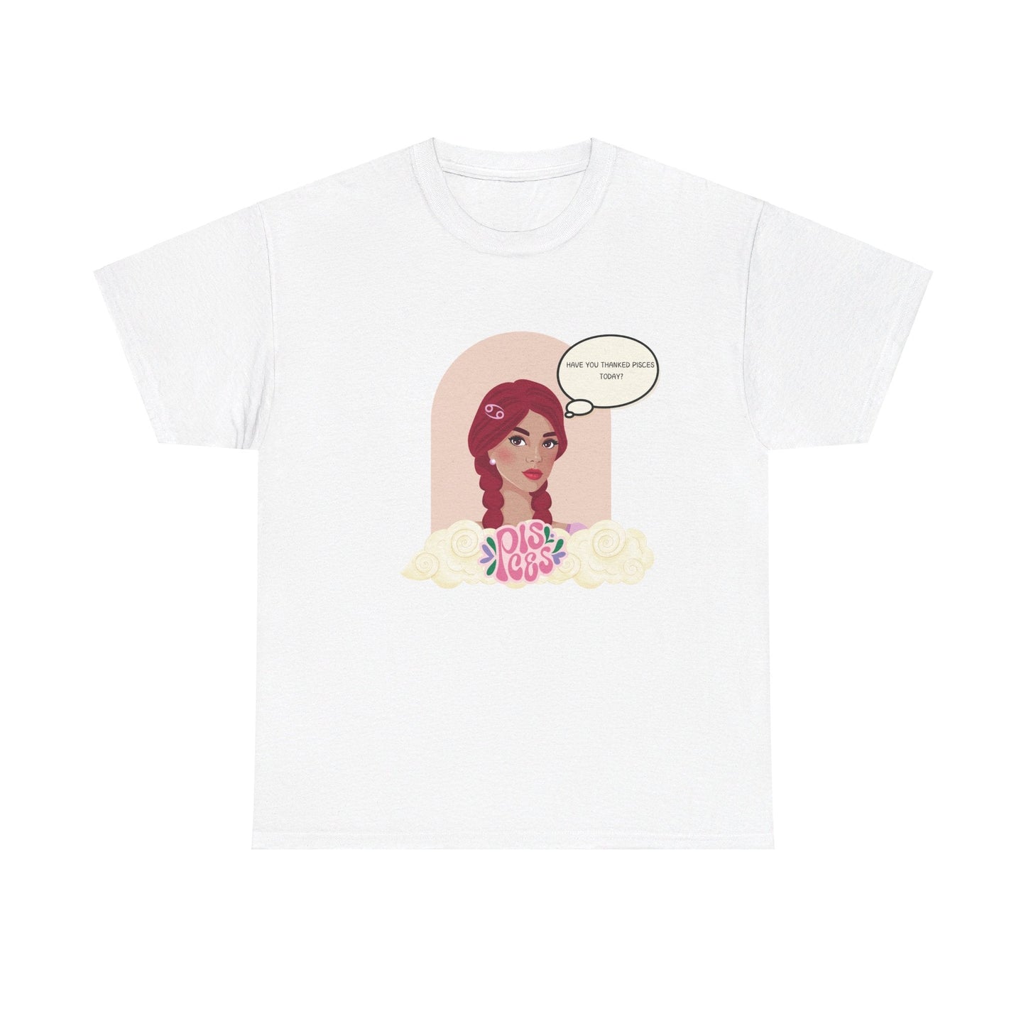 Pisces Woman zodiac comic Cotton Tee