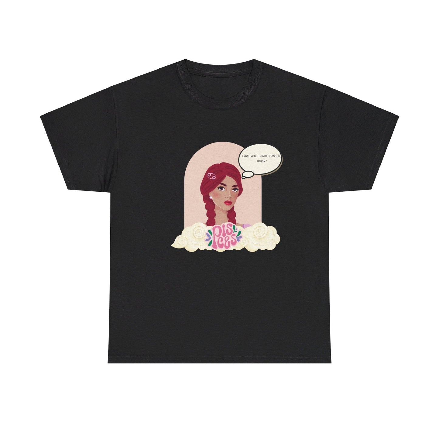 Pisces Woman zodiac comic Cotton Tee