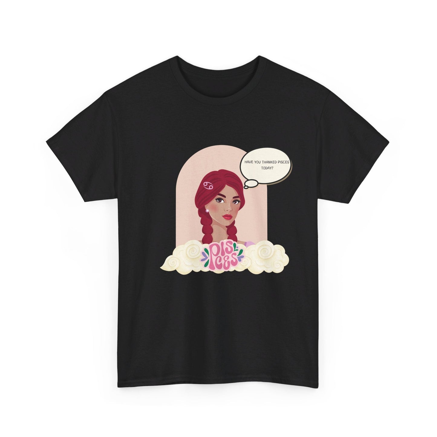 Pisces Woman zodiac comic Cotton Tee