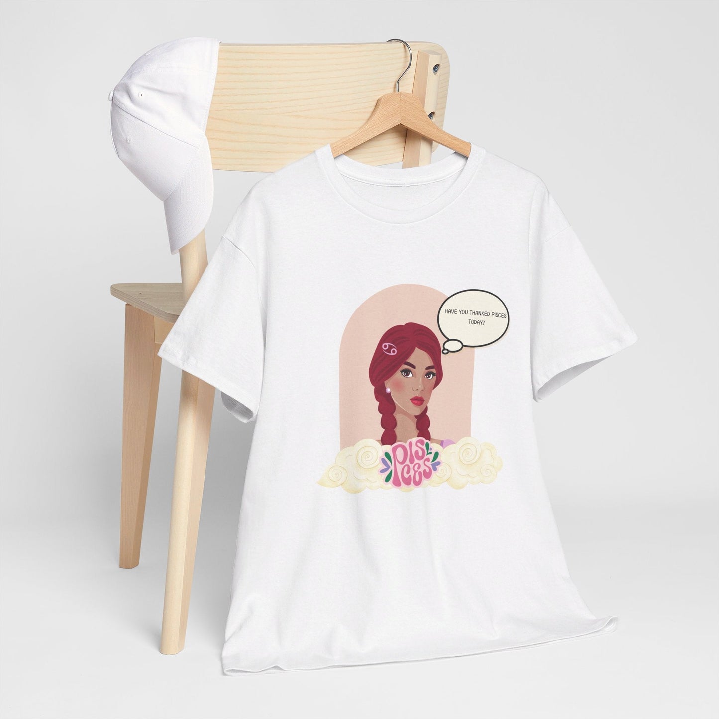 Pisces Woman zodiac comic Cotton Tee