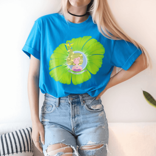 Pisces zodiac drawing Cotton TshirtT-Shirt