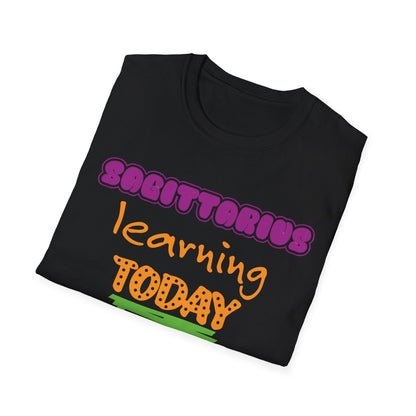 Sagittarius Zodiac  learning today leading tomorrow Graphic cotton T-Shirt