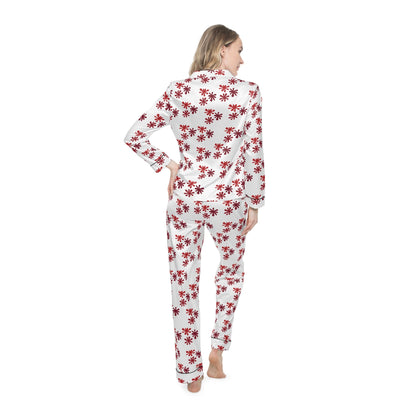 Satin Customised Pyjamas Set with Paintball red splatterAll Over Prints