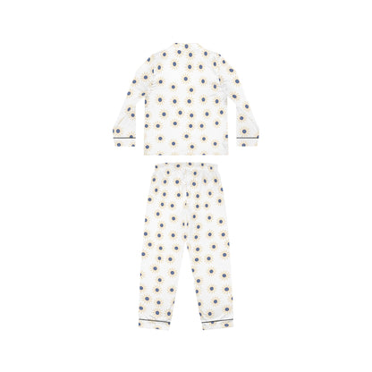 Satin Pyjamas Set with Evil Eye Sun SymbolAll Over Prints