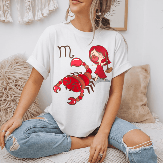 Scorpio Cute Character Astrology Zodiac TShirtT-Shirt