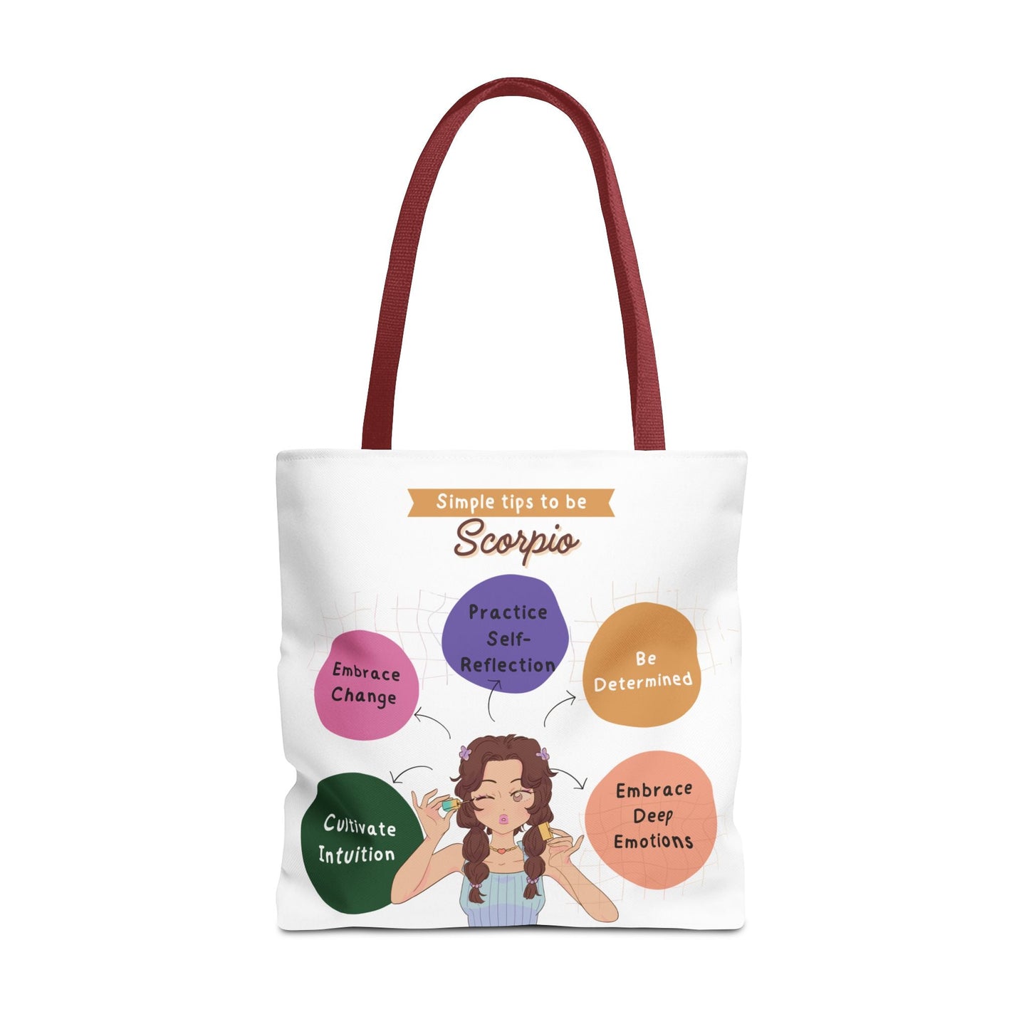 Scorpio Traits Zodiac Tote Bag — Astrology Sign Gift with Self‑Reflection TipsBags