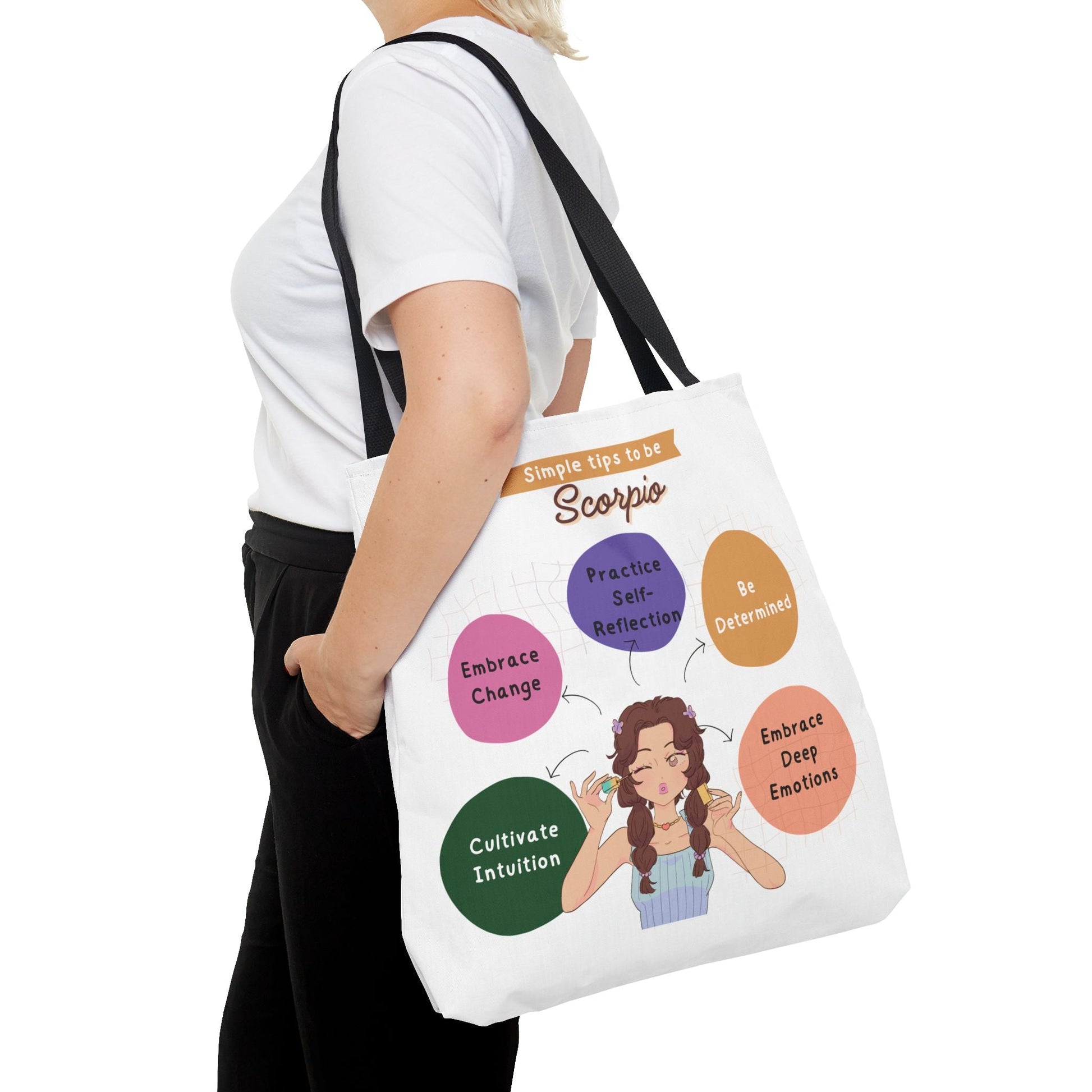 Scorpio Traits Zodiac Tote Bag — Astrology Sign Gift with Self‑Reflection TipsBags