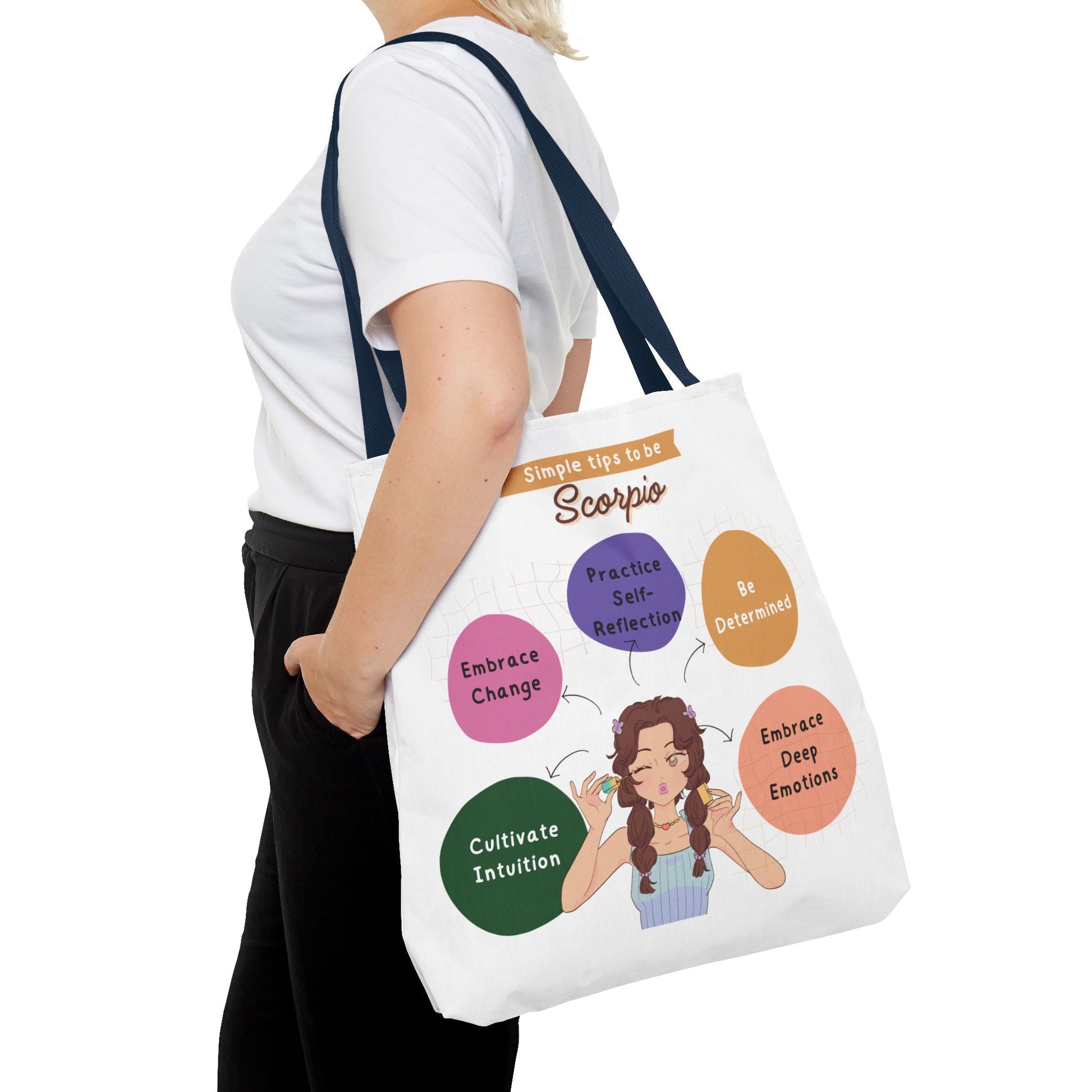 Scorpio Traits Zodiac Tote Bag — Astrology Sign Gift with Self‑Reflection TipsBags