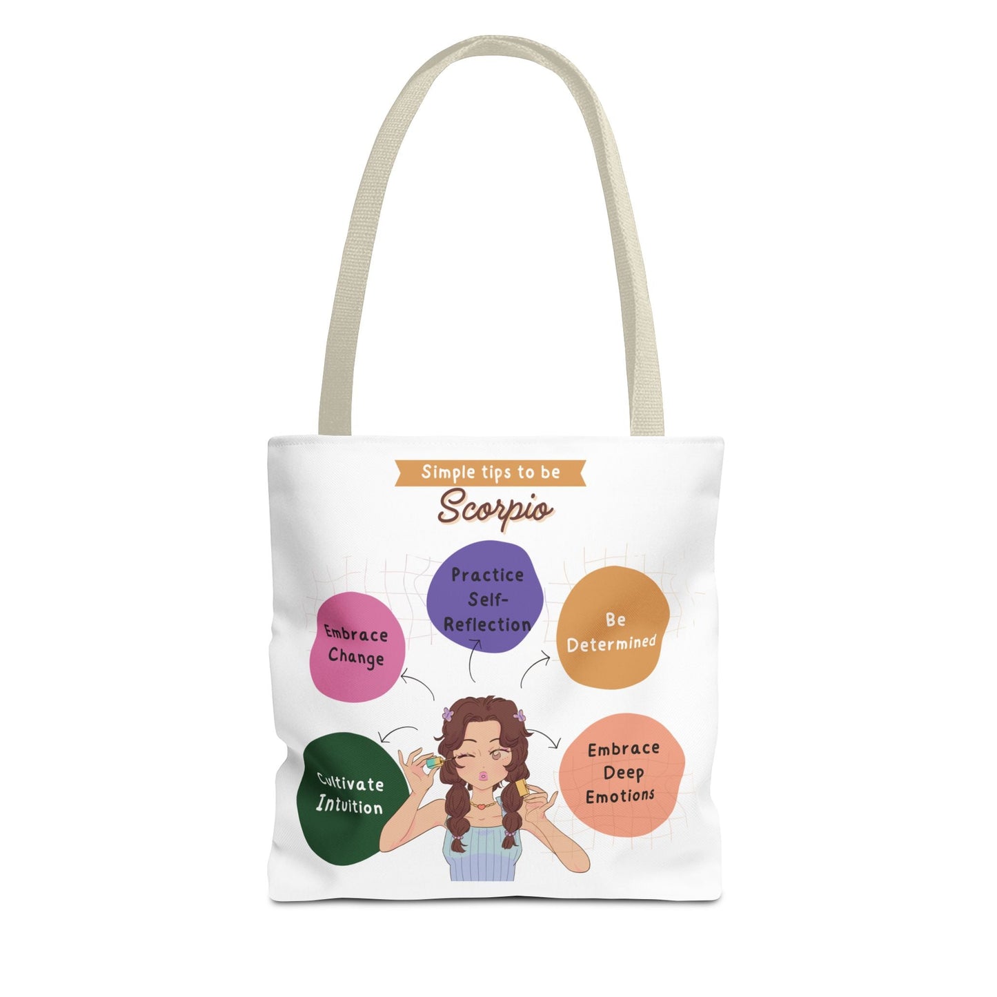 Scorpio Traits Zodiac Tote Bag — Astrology Sign Gift with Self‑Reflection TipsBags