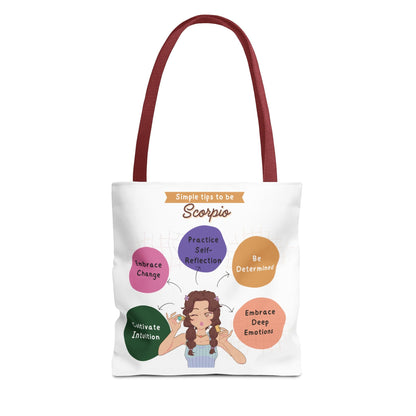 Scorpio Traits Zodiac Tote Bag — Astrology Sign Gift with Self‑Reflection TipsBags