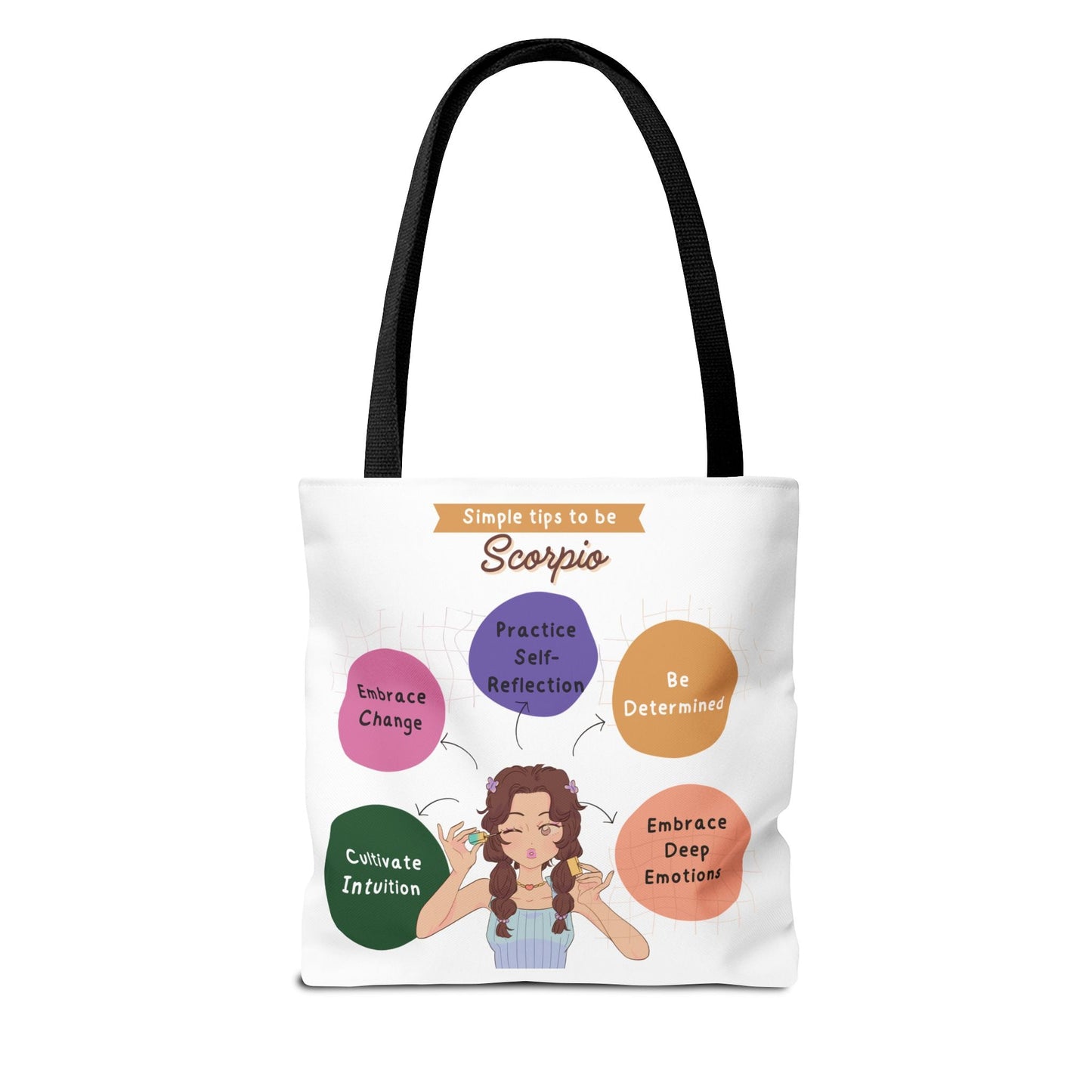 Scorpio Traits Zodiac Tote Bag — Astrology Sign Gift with Self‑Reflection TipsBags