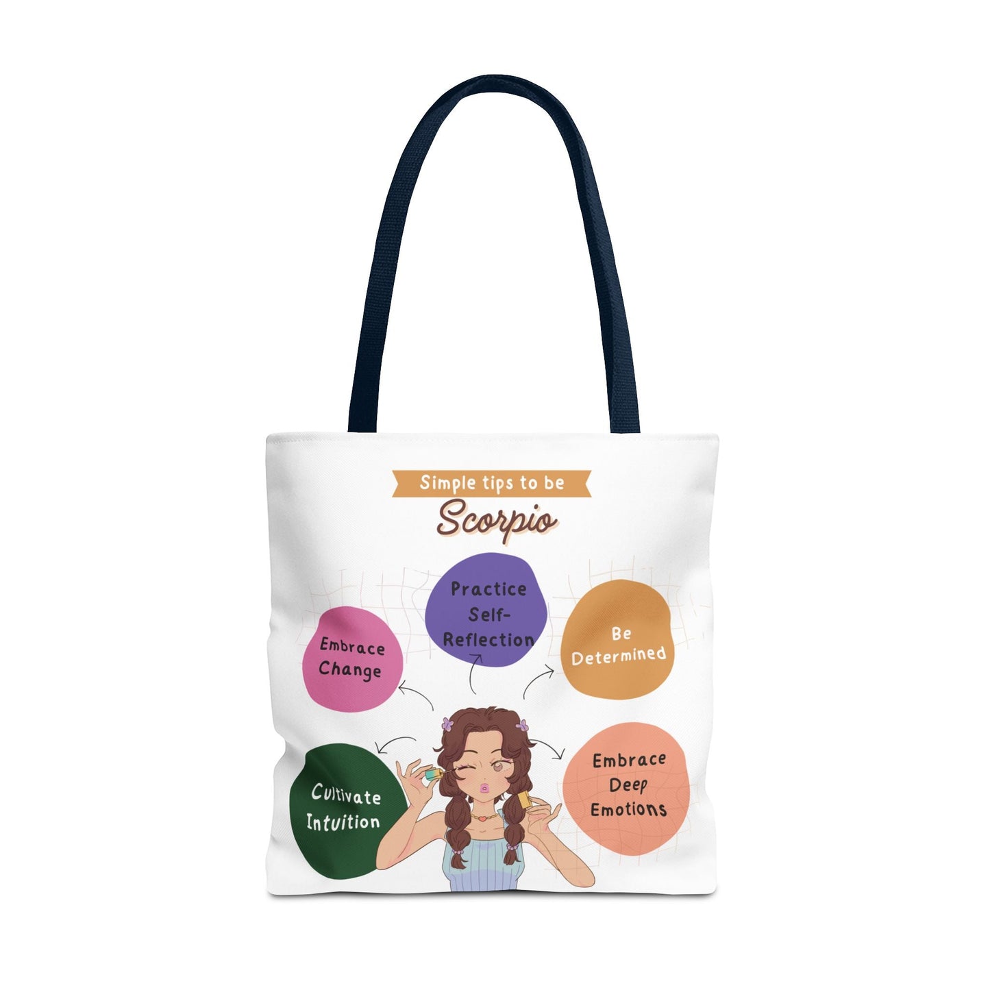 Scorpio Traits Zodiac Tote Bag — Astrology Sign Gift with Self‑Reflection TipsBags
