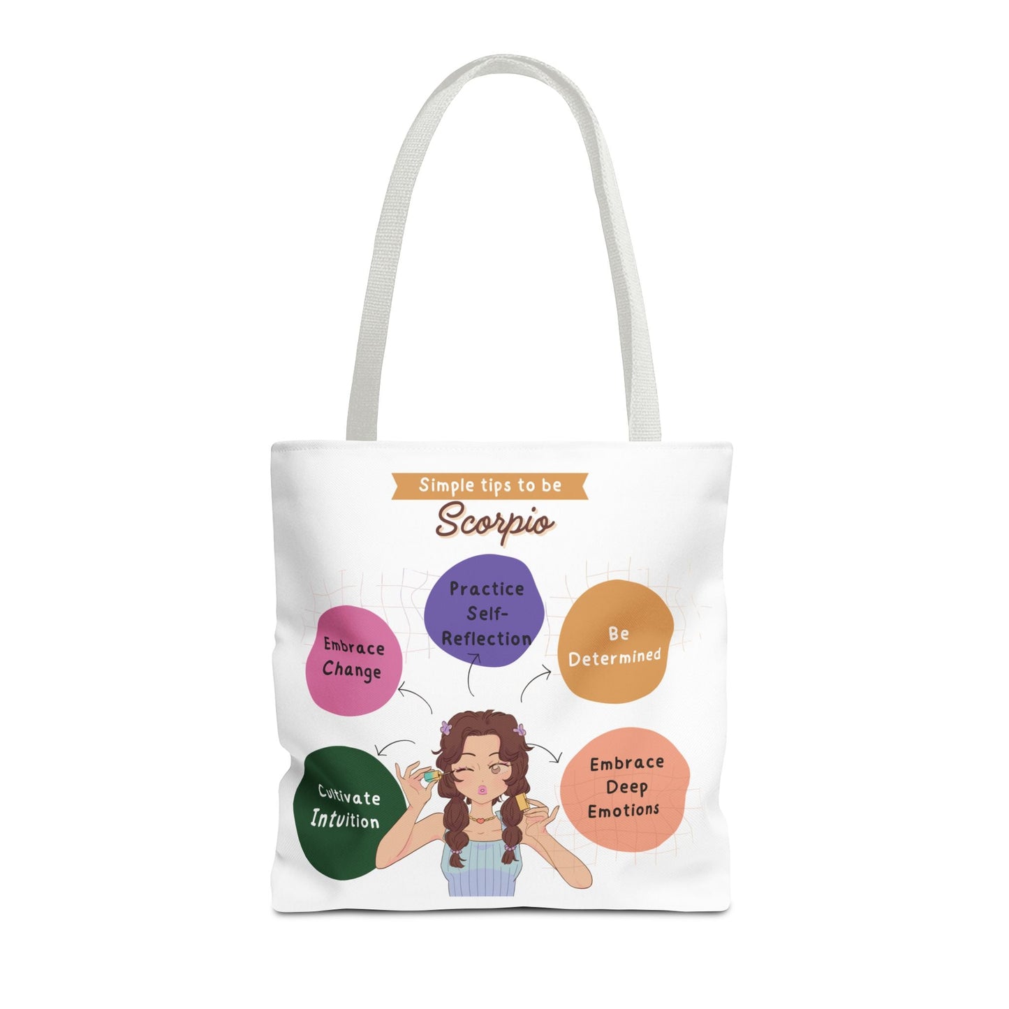 Scorpio Traits Zodiac Tote Bag — Astrology Sign Gift with Self‑Reflection TipsBags