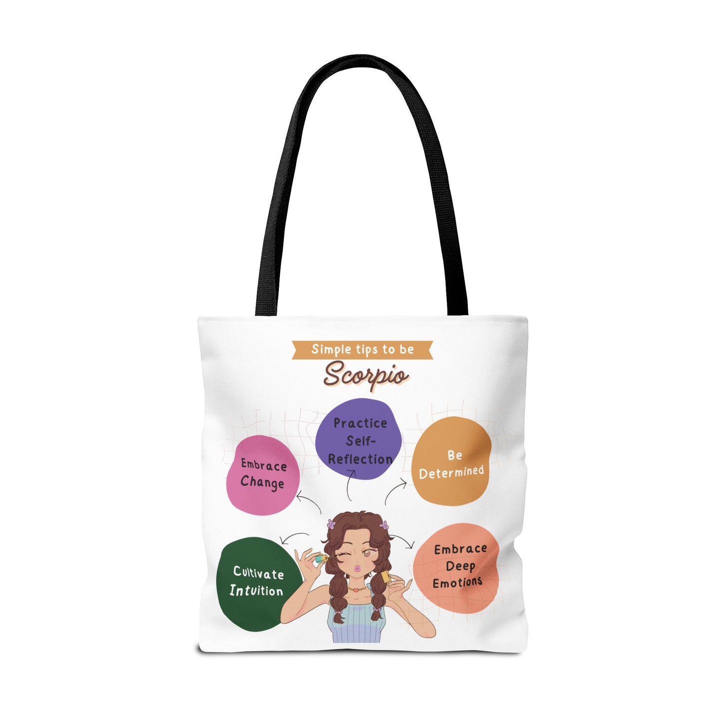 Scorpio Traits Zodiac Tote Bag — Astrology Sign Gift with Self‑Reflection TipsBags