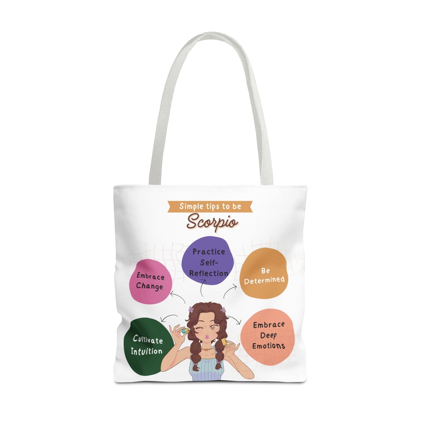 Scorpio Traits Zodiac Tote Bag — Astrology Sign Gift with Self‑Reflection TipsBags