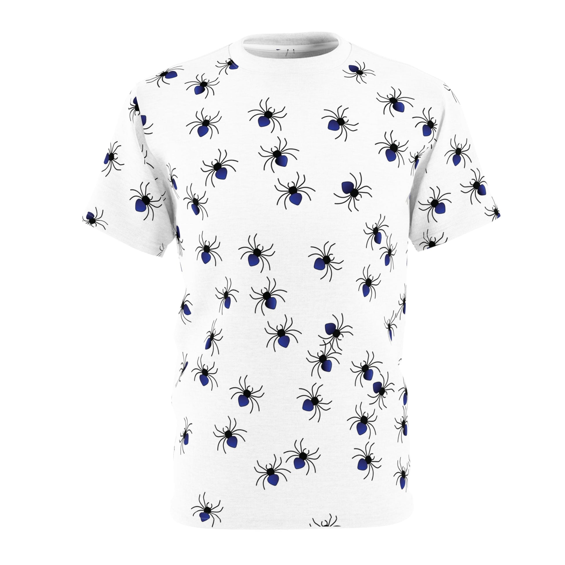 Spider Tee Shirt - Halloween Spiders Unisex Cut & Sew TeeAll Over Prints