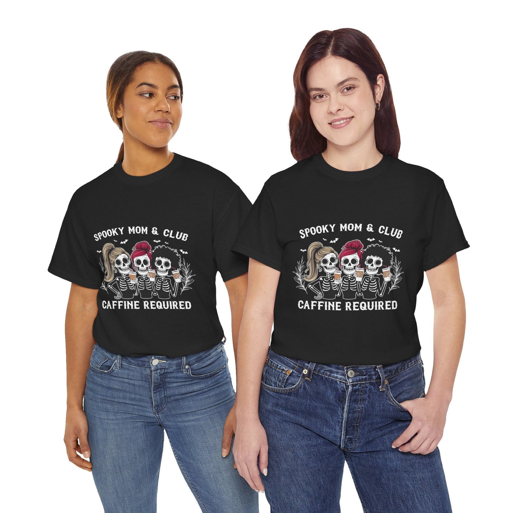 Spooky Mom Club Tee - Halloween Shirt for Caffeine LoversT-Shirt