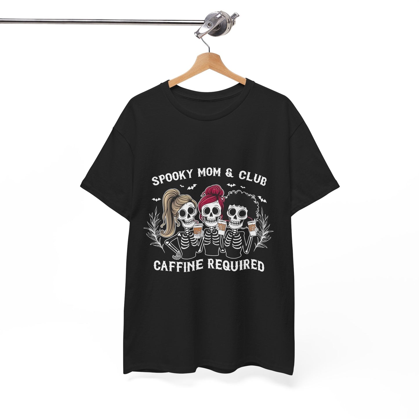 Spooky Mom Club Tee - Halloween Shirt for Caffeine LoversT-Shirt